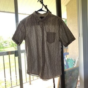 Floral button up tee shirt